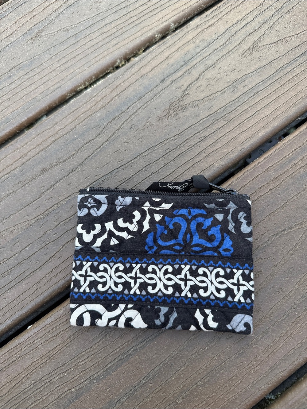 Vera Bradley “Canterbury Colbalt” Quilted Navy & White Patterned Tote Set 9 pcs - Picture 8 of 9